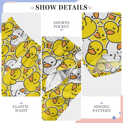 Yellow Duck Ducky Pajama Pants Long Sleep PJ Pant Pajama Bottoms Elastic Waist Lounge Pants with 2 Pockets L4