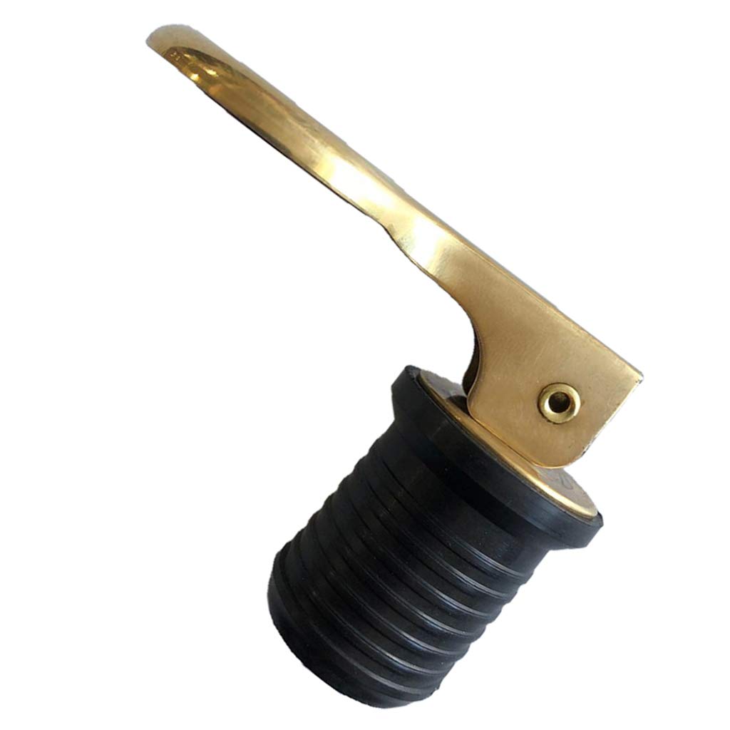 perfk Bouchon de Nable de Vidange avec Poignée en Laiton Plaqué - 25 mm de Diamètre