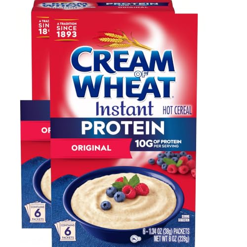 Cream of Wheat Instant High Protein Hot Cereal, Original, 1.34 Ounce, 12 Packets