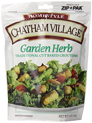 Chatham Village Garden Herb Croutons, 5-Ounce Bags (Pack Of 12) #TOP19