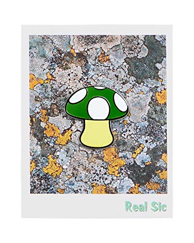 Image of Real Sic Emoji Mushroom Pin Iconic Mushroom Design - Mystic Mushroom Pin for Backpacks, Jackets, Hats, Bags & Tops