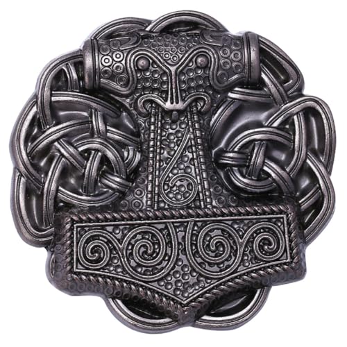 WESIEVYA Vintage Herren Gürtelschnalle mit Keltischem Relief Antik Schlichte Struktur Leicht zu Wechseln Robuste Kleine Schnalle für Jeans Trouser Belt Buckle Retro Modisch für Alltag und