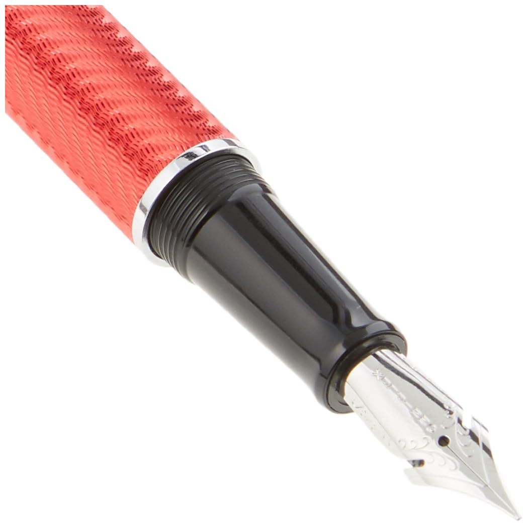 Amazon.co.jp: Conklin ヘリンボーン シグネチャー 万年筆 レッド