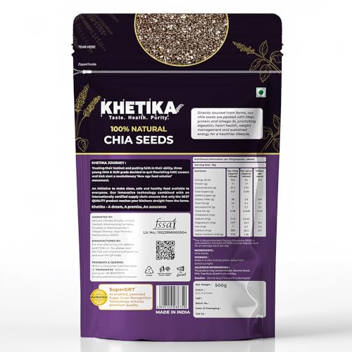 Image of Khetika Chia Seeds 500g (Pack of 3)