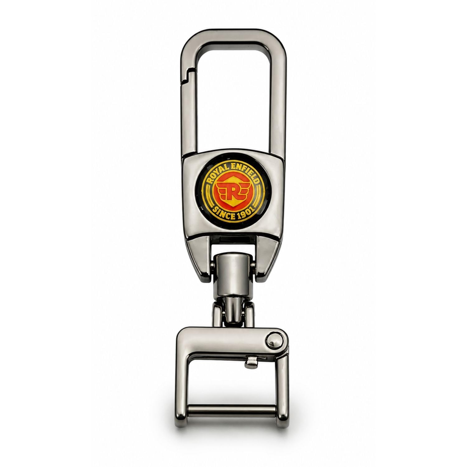 Heavy Duty Carabiner Keychain Clip, Zinc Alloy, 360° Rotating Hook, Key Holder for Keys (Royal Enfield)-image-10