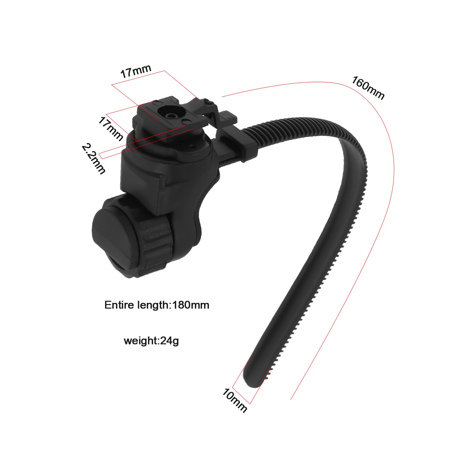 Support De Sangle De Tension Pour Éclairage Vélo - Compatible Bontrager ION Pro RT - Noir