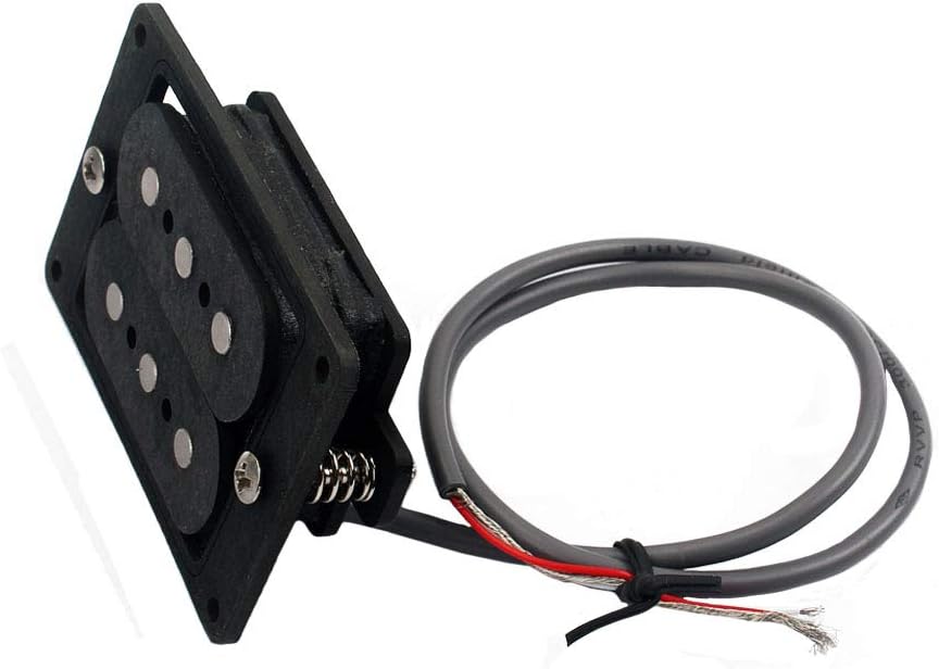 Guitar Humbucker Pickup Cigar Box Pickup 3-String Maple for Cigar Box Electric Guitar Replacement Parts (Fiber Black)