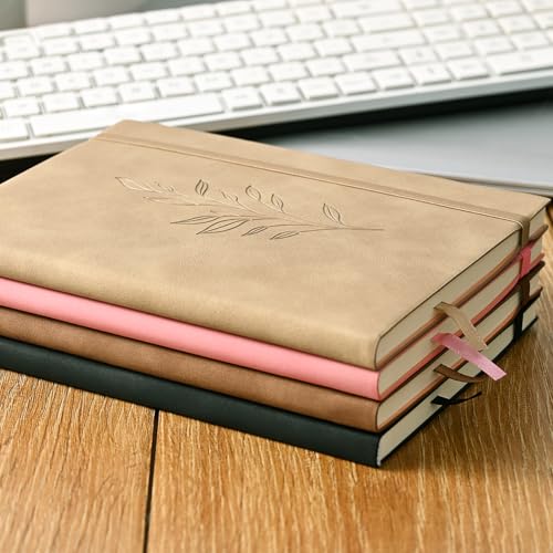 ZQZYMXQ Caderno forrado A5 para mulheres e homens, 200 páginas, cadernos de couro de folha para anot