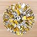 ZEALMAX Pack of 2 Beautiful Cheerleading Pom Poms Sport Accessories for Sports Dance Cheering Children Adults, Gold+Silver