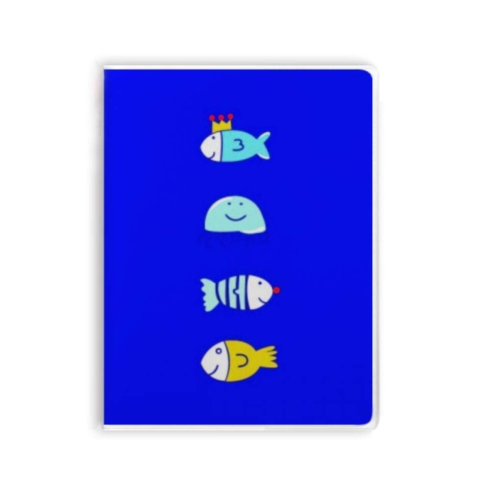 Cadeau art déco original carnet de notes souple méduses et poissons - 4