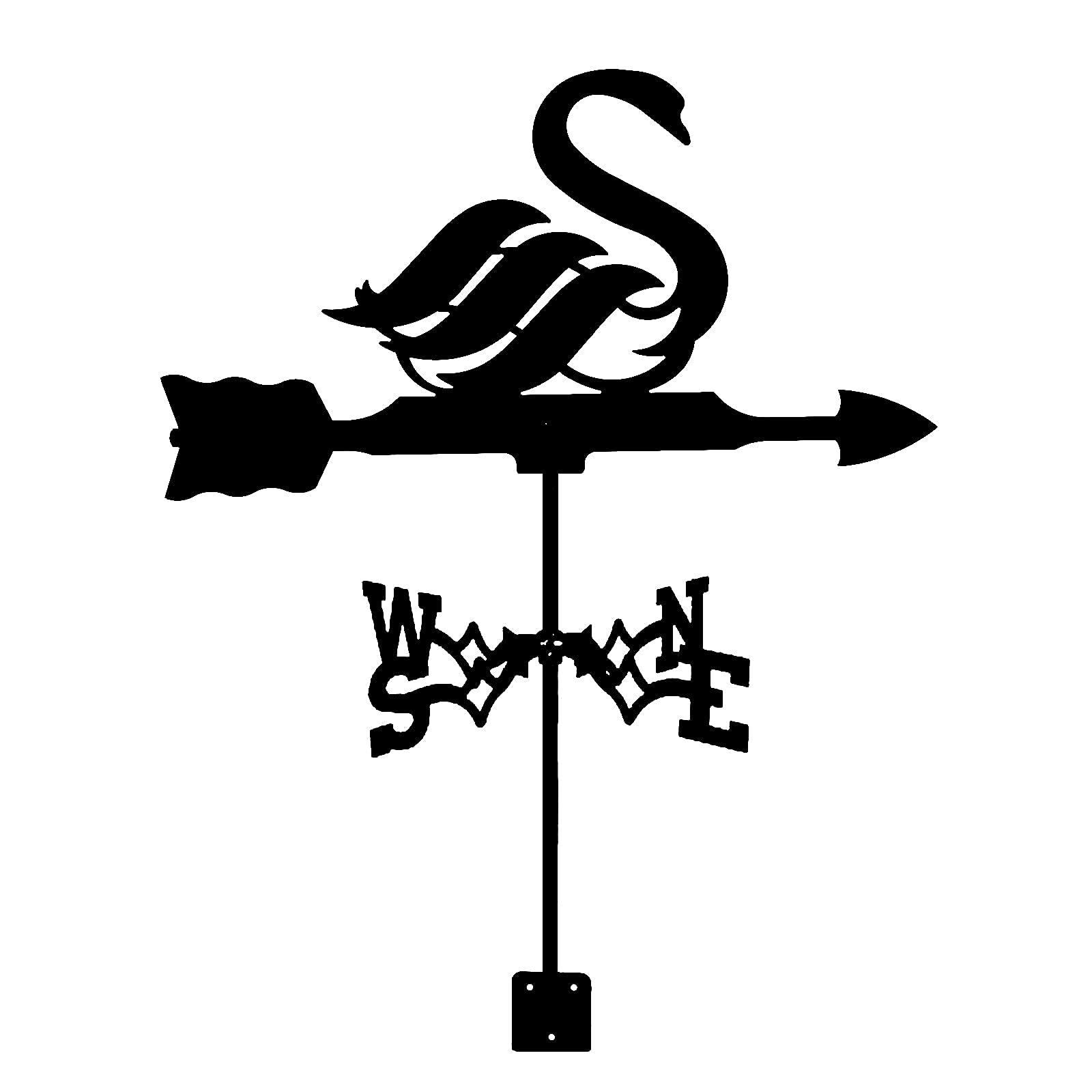 Wildlife Weathervane Roof Mount Included Weather Vane Weathercock Professionnel Measuring Tool Decoration Yard Indicating Wind Direction Easy Use and Instal (Color : S)
