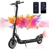 MEGA MOTION E Scooter Faltbarer mit Straßenzulassung und App, 350W Motor,30-35 km Range,19km/h, 8,5 Zoll Honeycomb-Reifen,Tragbarer Elektro Scooter, Schwarz