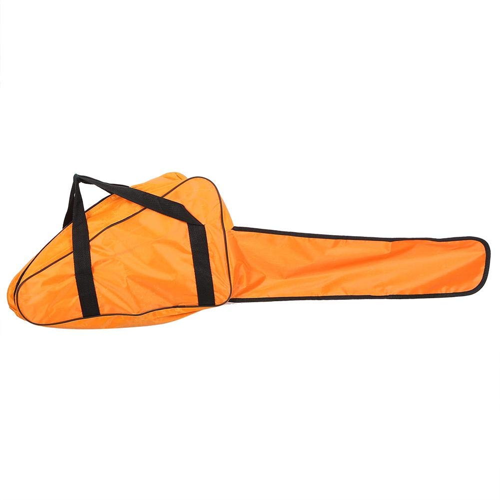 Ginyia Orange Chainsaw Bag, Portable Thickened Oxford Fabric Chain Saw Zipped Storage Bag Waterproof Chainsaw Carrying Bag For Stihl/H-Usqvarna Of 12In / 14In /16In Chainsaw
