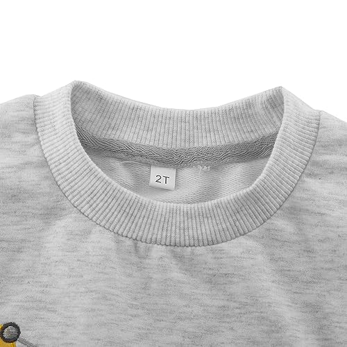 Image of Popshion Toddler Boys Sweatshirt Cotton Lightweight Kids Winter Warm Sweater Crewneck Pullover Tops