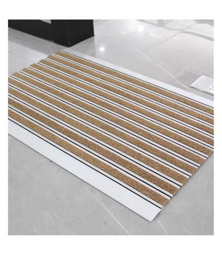 Tapete para puerta con marco de aluminio extragrande para cobertizo 2