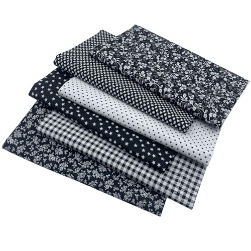 Aufodara 6 Piezas 50 X 80 Cm Tela Artesanal Tejidos Tela Algodón Grande Tela Patchwork Costura Creativa Telas Por Metro Materiales Para Aficiones Creativas Hechas A Mano Negro