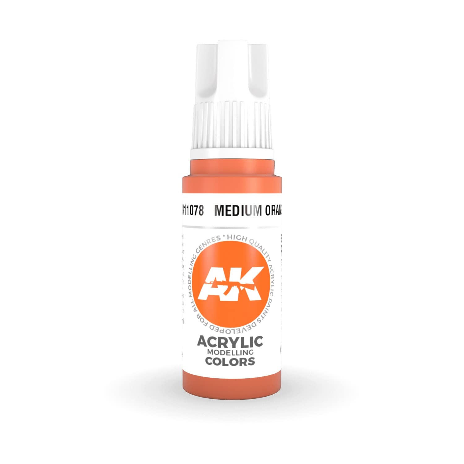 AK Interactive 11078 Medium Orange 17ml 3rd Gen. Acrylic Model Paint