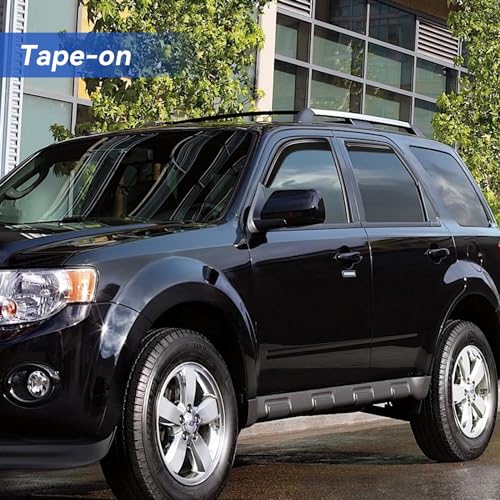 Image of Window Visors Rain Guards Shield for 2001-2012 Ford Escape, Out-Channel Window Vent Wind Deflectors Visors Shades for 2005-2012 Ford Escape Hybrid, 2008-2012 Mazda Tribute, 2005-2011 Mercury Mainer