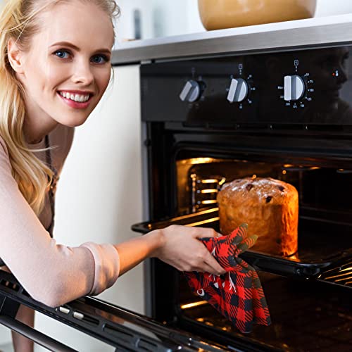 Kajaia 4 Pieces Valentine's Day Dish Towels Valentine Kitchen Towels Buffalo Plaid Towels Absorbent Dish Towels Valentines Towels For Holiday House Kitchen Decorations #TOP4