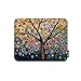 Produktbild oFloral Love Tree Gaming-Mauspad, bunt, Regenbogenfarben, Wellen, Punkte, Kreise, Punkte, dekoratives Mauspad, Gummiunterseite, Heimdekoration für Computer, Laptop, Büro, Zuhause, 20 x 24 cm