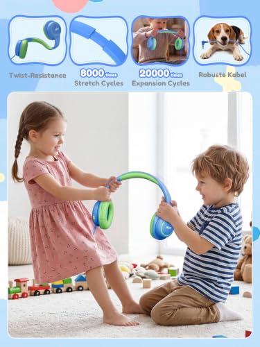 Image of Acer OHW328 Kids Headphones Wired for School - Over Ear Design | 85 /94dB Safe Volume, 3.5mm Jack Foldable Headphones for Kids Boys Girls Classroom Yoto Player Chromebook Travel Blue Green