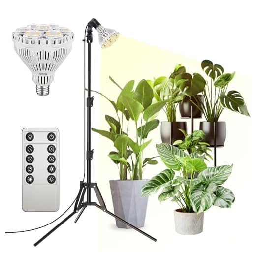 Rosnek Pflanzenlampe led E27, 40W 60W 80W Pflanzenlicht Pflanzenleuchte IP65 Wasserdicht Rot Blau Wachsen licht Faltbare Wachstumslampe Glühbirnen für Garten Zimmerpflanzen Gemüse und Blumen 10 SANSI 40W Dimmbare LED Pflanzenlampe für Zimmerpflanzen mit Ständer, 4000K Vollspektrum E27 Pflanzenlicht mit Fernbedienung, 4/8/12 Stunden Timer, 4 Helligkeits, 40–110cm Höhenverstellbar