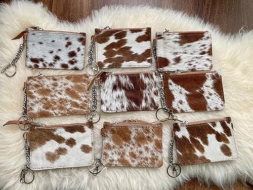 Stylish Cowhide Keychain Wallet with Credit Card Holder Coin Purse3
