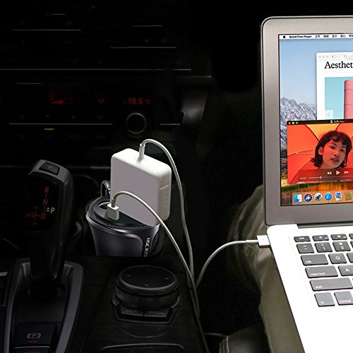 Emily HSC-108A Car Power Inverter 3.1A Cup Shape Car Charger With Independent Switch black - Image 6