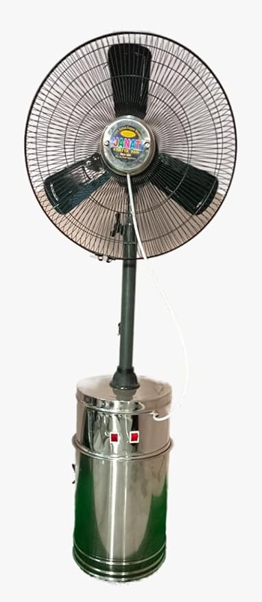 H A 400mm 50W Pedestal Fan, Black, Set of 2