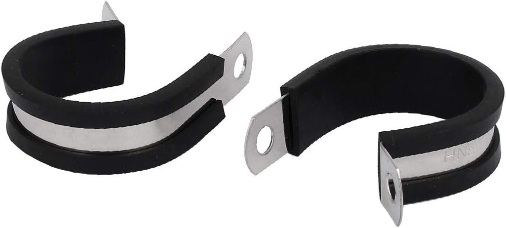 EISTEE Clamps,Tube Wire Clamps,Hose Pipe Clamp,28mm Dia Featured EPDM Rubber Lined Reliable Efficacy P Clips Cable Hose Pipe Clamps Holder 5pcs