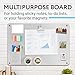 Impresa Metal Magnetic Board for Wall - Photo & Note Organizer & Magnetic Memo Board - Powder-Coated Steel & Magnet Display - Dual Mounting & Display for Magnets - 17.5 x 12 in, Gray, Alloy Steel