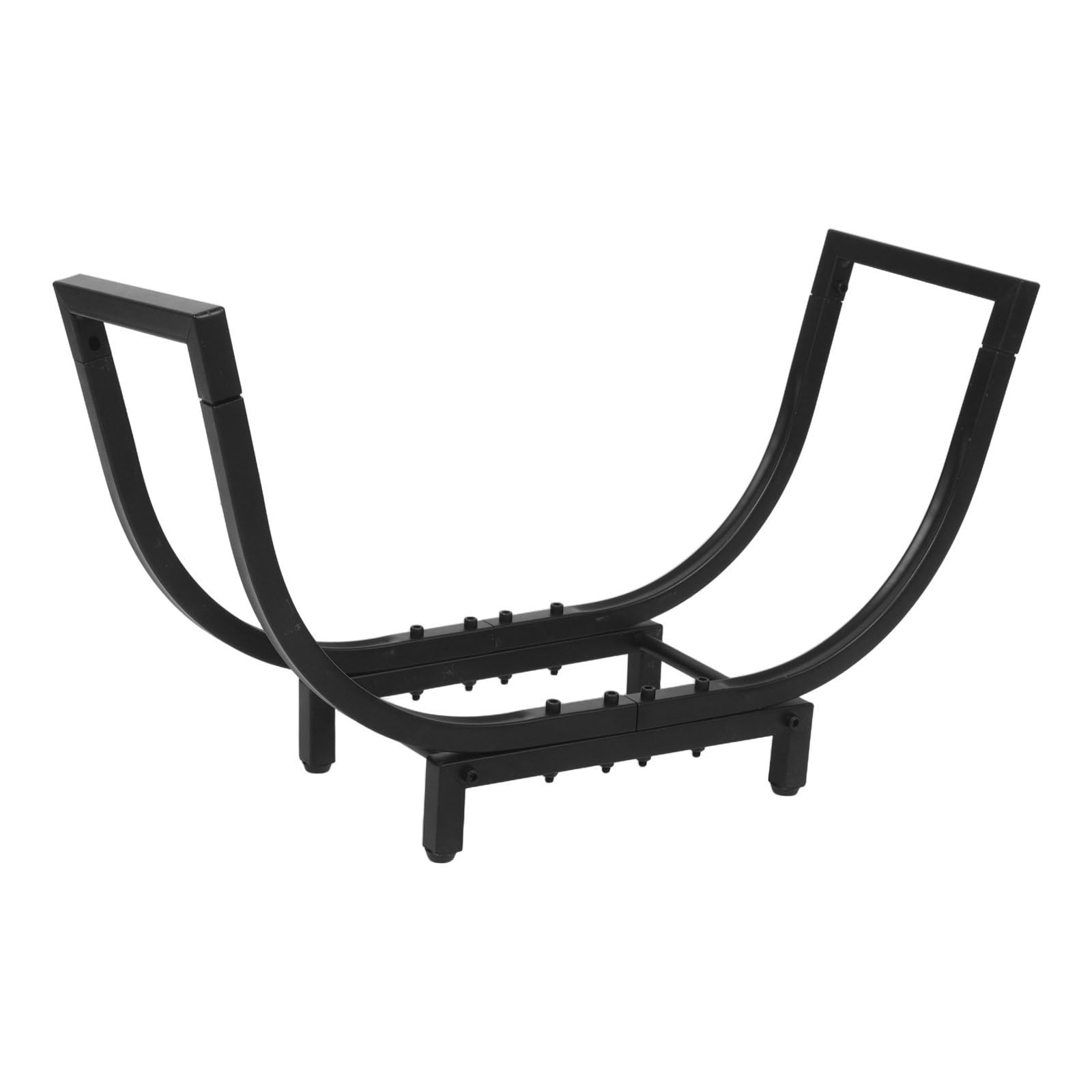 Yardwe Soporte para Madera de Acero Inoxidable Negro, Diseño Vertical
