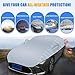 Anti-Hail Half Car Cover for Suzuki Samurai SUV 1984-2004| Thickened Cotton pad Windshield Cover for Sedan SUV Hatchback 4 Seasons Snow rain Wind Sun Protection Garage