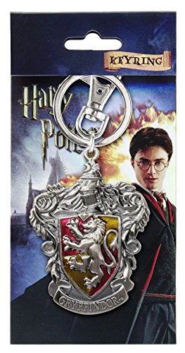 HARRY POTTER Gryffindor School Crest Pewter Keychain