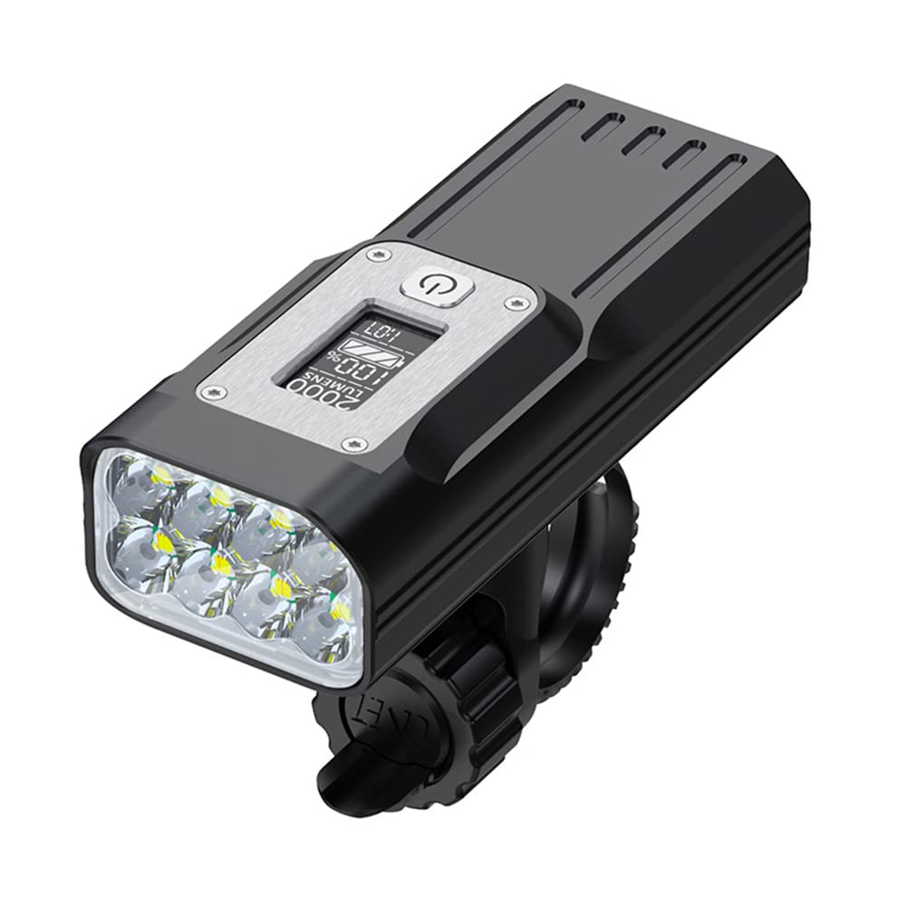 TIORU Bici Luce Display 10000Mah Ricaricabile Bicicletta Faro Torcia Elettrica di Tipo C di Ricarica 2000LM Lampada