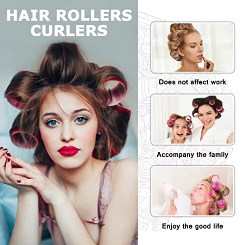 Image of SWEETPEA�6PCS Hair Rollers For Hair Curling | Self Grip Holding Rollers | Rollers for Hair - Rollers for Long Medium Short Hair (SVR011)(6 X 6 CM)