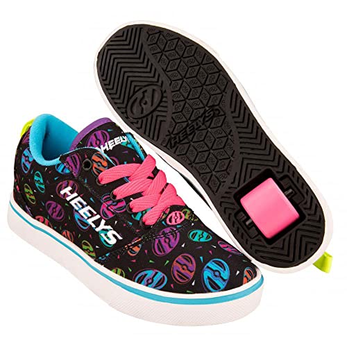 HEELYS Girls Pro 20 Prints Skate Sneaker Blk/Mlt 4 Medium US2