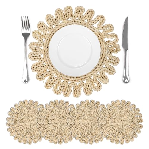 Decorazione Elegante e Pratica per il Tavolo: Aggiorna il tuo spazio da pranzo con queste tovagliette per la cena, unendo funzionalità e stile. Il set di 4 tovagliette per interni aggiunge un tocco raffinato, servendo come centrini per i tavoli o tovagliette per bambini per soluzioni di pasti versatili