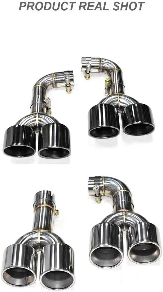 Quad Car Exhaust Tip For BMW X3 G01 Changed For X3M Bumper Exhaust System Nozzle Muffler Tip Tailpipe 2018-2021 Rear End Components(B Silver)