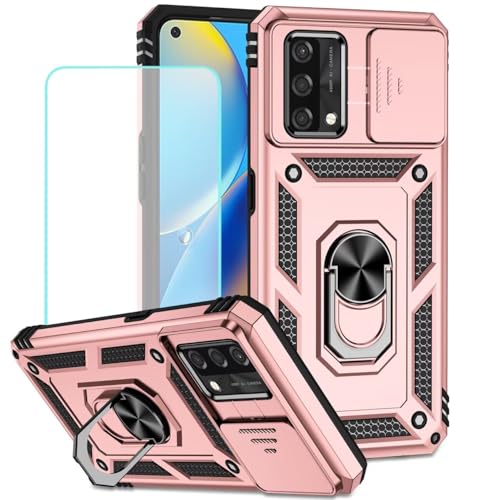 Coque Oppo F19 antichoc avec bague pour support magnétique en voiture
