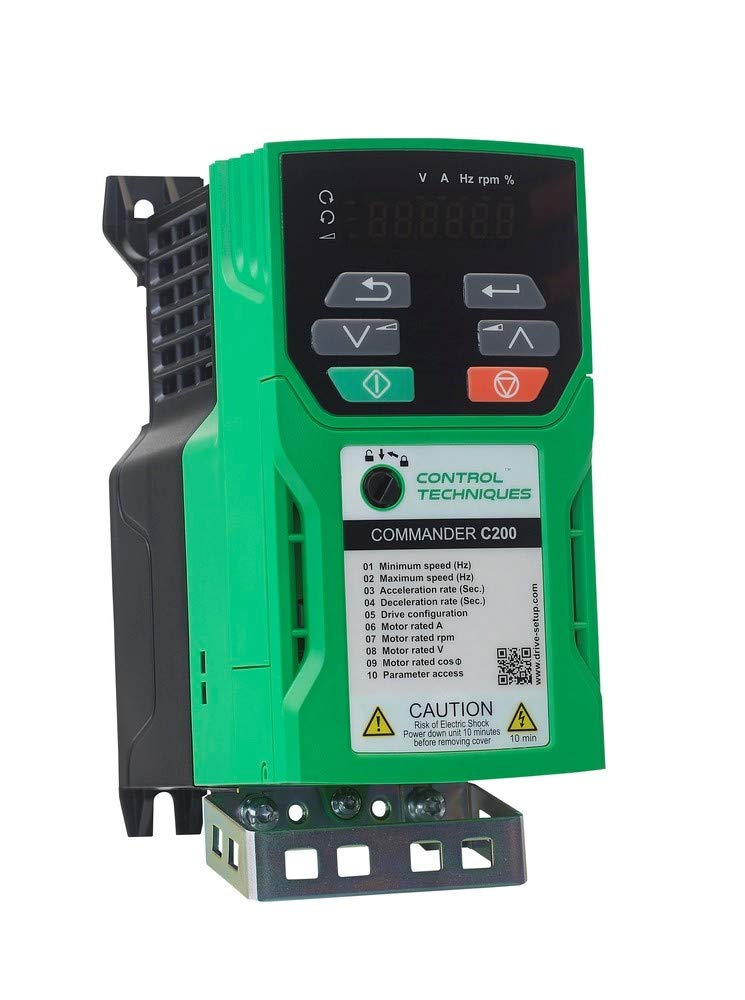 C200-01200042 | CONTROL TECHNIQUES COMMANDER C SINGLE PHASE, MAX CONTINUOUS 4.2A, MOTOR SHAFT 0.75KW, 1HP, 200-240V