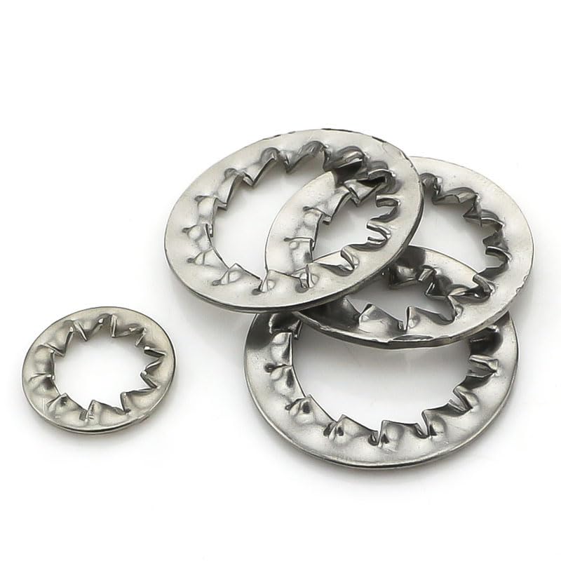 Internal Tooth Lock Washers Anti-Loosening Twisted Tooth Lockwashers Stainless Steel M3 M4 M5 M6 M8 M10 M12 M14 M16 M18 M20 - (Inner Diameter: m16, Number of Pcs: 50Pcs)