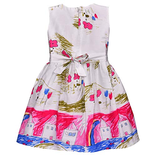Image of Wish Karo Baby Girls Cotton Frock Causal Dress for Girls-Orange Dress - (ctn306)