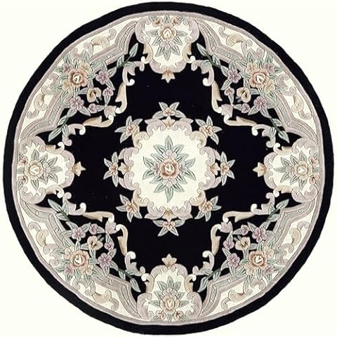 Rugs America New Aubusson Area Rug, 2-Feet 3-Inch by 10-Feet, Black Cover