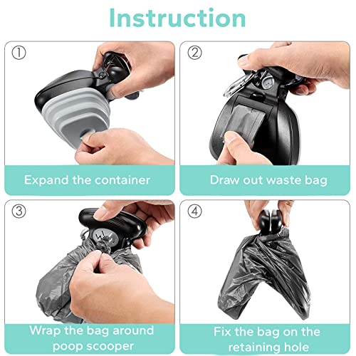 Id Waste Bags For Portable Pet Poop Scooper, For Dog Poop Scooper, 15Pcs/Roll, 6 Rolls Per Pack #TOP5