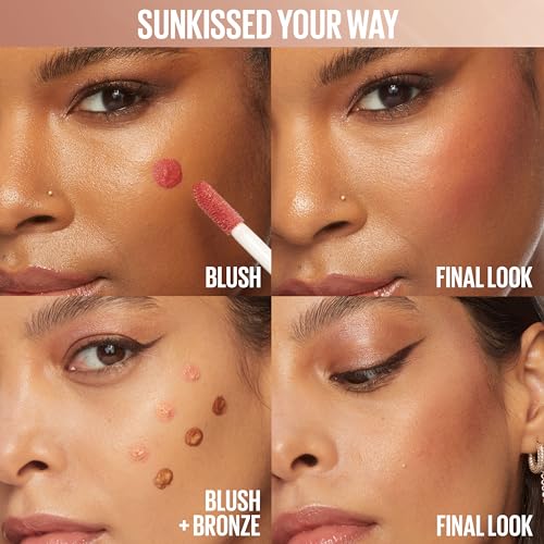 Maybelline New York Maybelline Sunkisser Multi-Use Liquid Blush and Bronzer, Blendable, Longwear, Glowy Make Up, City Sizzle, 1 Count