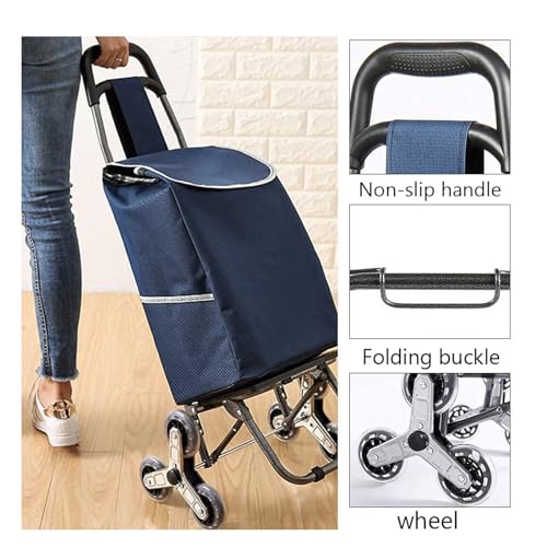 Carretilla plegable con 6 ruedas para compras miniatura 4