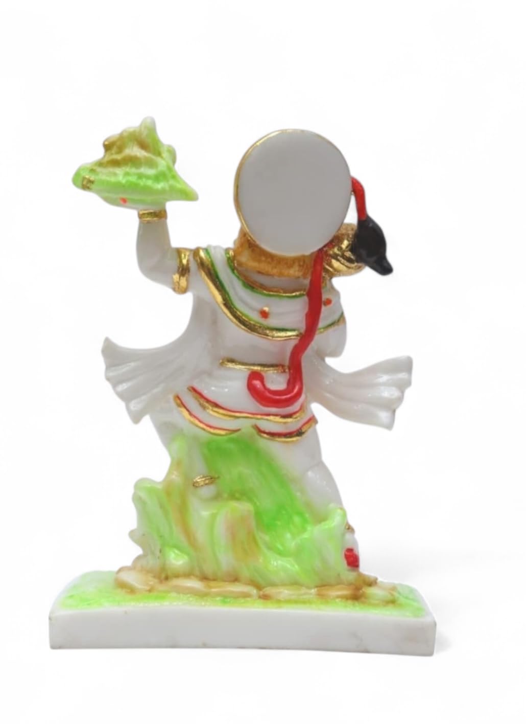 KRISHNAGALLERY1 Marble Dust White Sanjeevani Pahad Hanuman Bala ji bajrangbali Murti Statue Idol for Home Pooja Room Gifted Piece Office Decor 8 Inches 3