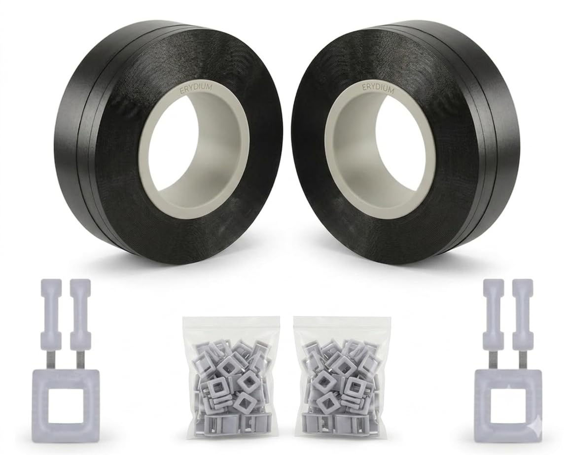 Kit Profesional de Flejado Industrial Erydium: 2 Bobinas de Fleje de Alta Resistencia + Pack de 400 Hebillas” (1)