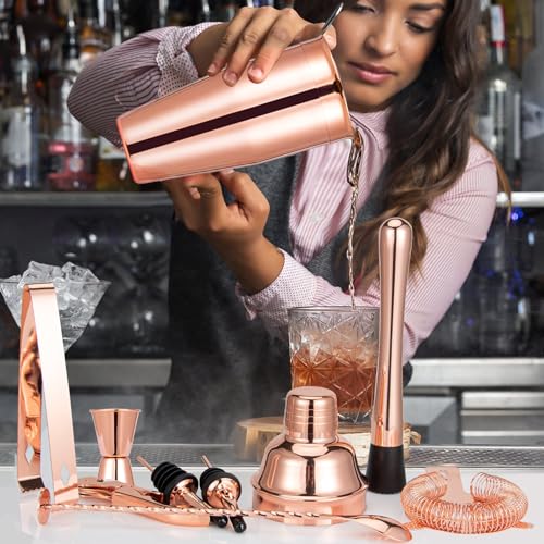 Semderm conjunto de coqueteleira, kit de bartender de mixologia Conjunto de ferramentas de bar de 10